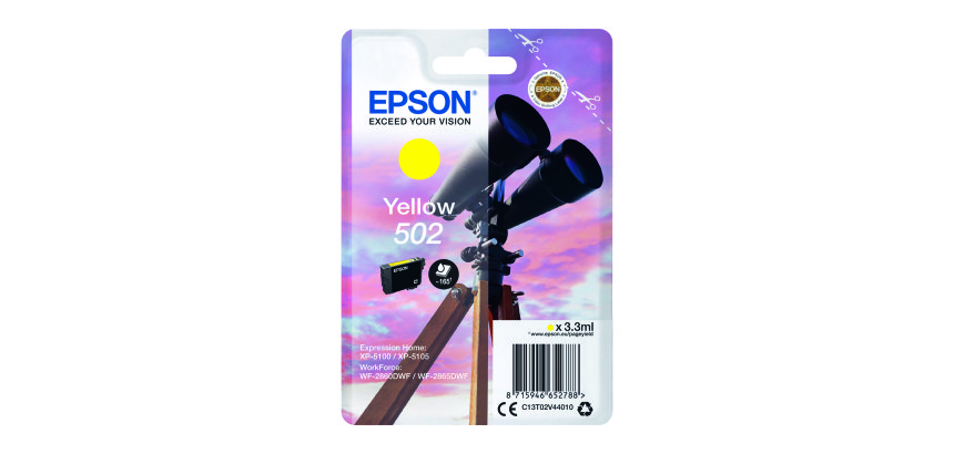 Epson 502 Cartucho original colores separados cian, magenta, amarillo (165 páginas) 