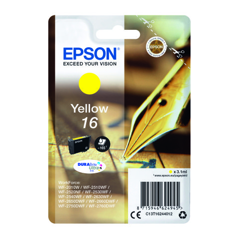 Epson 16 cartucho original Amarillo (165 páginas)