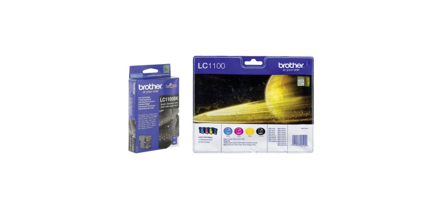 Big Pack of 2 black + 3 colour cartridges Brother LC1100