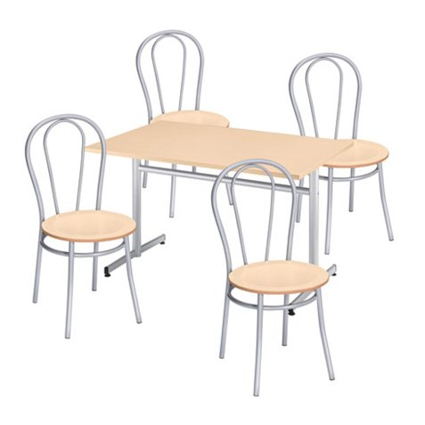Pack Vilma 2 - Table rectangulaire + 4 chaises