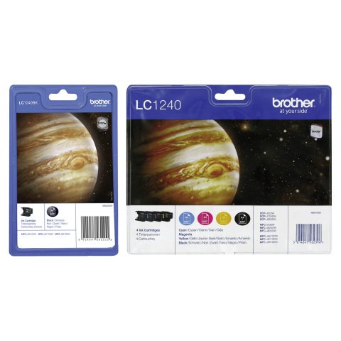 Brother LC1240 Pack 5 cartuchos originales (2 negro + 3 colores)
