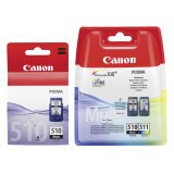 Canon big pack PG510 + CL511: 1 Tintenpatrone schwarz + 1 Multipack schwarz /Farben für Tintenstrahldrucker