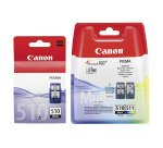 Canon big pack PG510 + CL511: 1 cartouche noire + 1 multipack noir / couleur pour imprimante jet d'encre