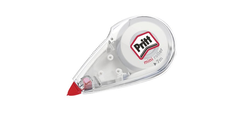 Pack van 7 droge correctiemiddelen Mini Roller Pritt met een breedte van 4,2 mm - Lengte 7 m + 3 gratis