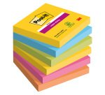 Notes couleurs Carnival SUPER STICKY POST-IT 76 x 76 mm - Bloc de 90 feuilles