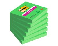 Notes couleurs Super Sticky Post-it 76 x 76 mm - bloc de 90 feuilles
