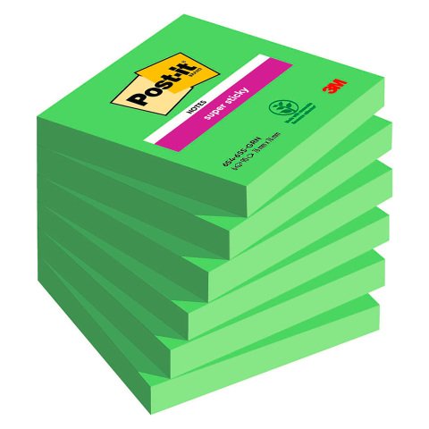Notas Super Sticky Post It 76 x 76 mm - bloc de 90 hojas verde menta