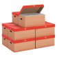 Pack 20 cajas de archivo Lomo 8 cm Colores surtidos + 10 Contenedores para A4 Kratf marrón Bruneau