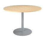 Pack tables rondes 120 cm piètement colonne Excellens hêtre 2 + 1 offerte