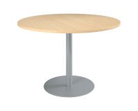 Pack tables rondes 120 cm piètement colonne Excellens hêtre 2 + 1 offerte