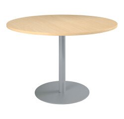 Pack tables rondes 120 cm piètement colonne Excellens hêtre 2 + 1 offerte