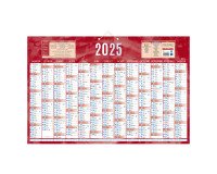 Calendrier annuel mural année 2026 - 13 mois recto / blanc verso - 43 x 65 cm