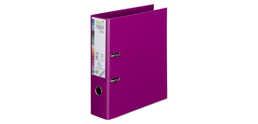 Classeur à levier cartonné Exacompta Prem Touch A4 maxi - Dos 8 cm couleur