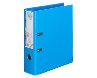 Classeur à levier plastifié Exacompta Prem Touch A4+ dos 8 cm bleu clair