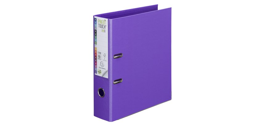 Classeur à levier cartonné Exacompta Prem Touch A4 maxi - Dos 8 cm couleur