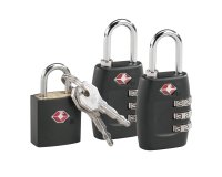 Pack de 2 candados de combinación TSA + 1 candado con llave TSA de regalo Savebag
