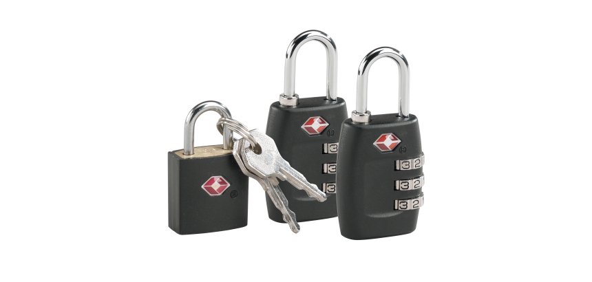 Pack de 2 candados de combinación TSA + 1 candado con llave TSA de regalo Savebag