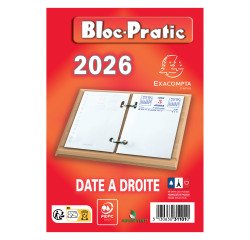 Bloc éphéméride date à droite 2026