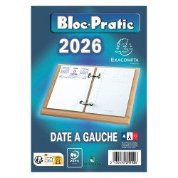 Bloc éphéméride date à gauche 2026