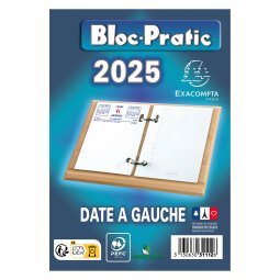 Bloc éphéméride date à gauche 2025