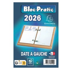 Bloc éphéméride date à gauche 2026