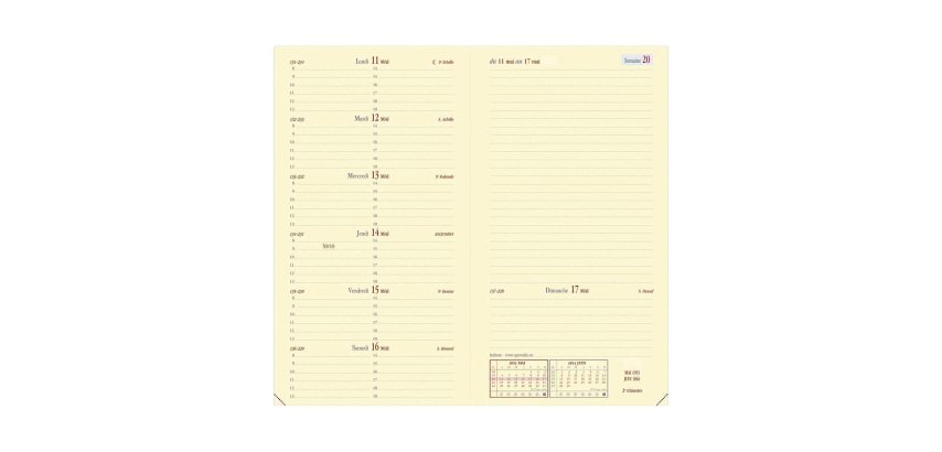 Agenda Quo Vadis Italnote Classique - 8,8 x 17 cm - 2027