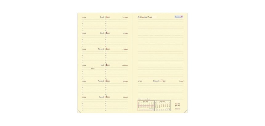 Agenda Quo Vadis Italnote Classique - 8,8 x 17 cm - 2027