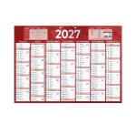 Calendrier semestriel mural 2027 - 38,5 x 54 cm - 7 mois