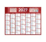 Calendrier semestriel mural 2027 - 32 x 42 cm - 7 mois