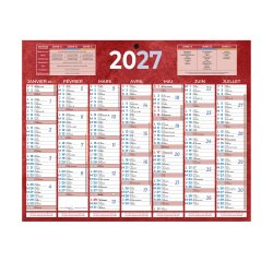 Half-yearly wall calendar 2020 - 21 x 26,5 cm - 7 mois