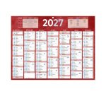Calendrier semestriel mural 2027 - 32 x 42 cm - 7 mois