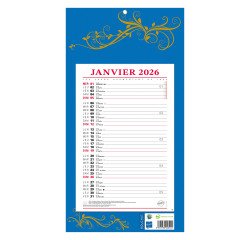 Bloc mensuel à feuillets Millésimé 2026 - 19 x 36 cm