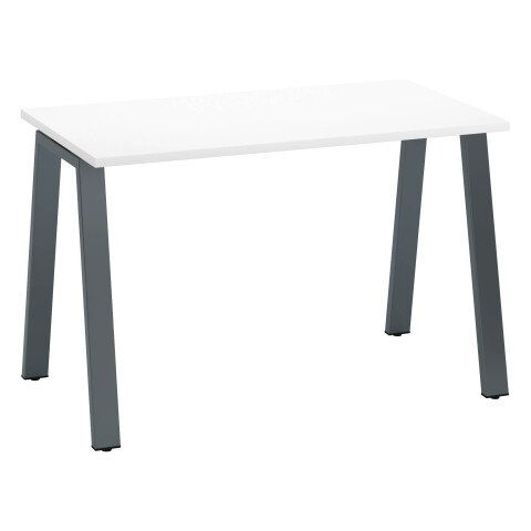 Mesa recta Ecla blanca An 120 x Fon 60 cm patas metal antracita