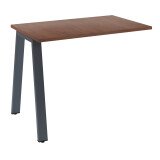 Retour bureau manager noyer 100 x 80 cm, piétement métal - Arch