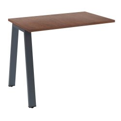 Retour bureau manager noyer 100 x 80 cm, piétement métal - Arch