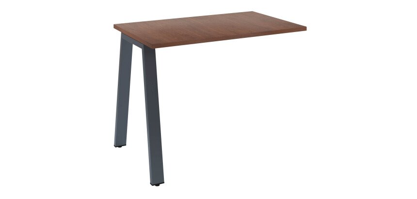 Retour pour bureau manager Ecla de profondeur 100 cm piètement métal