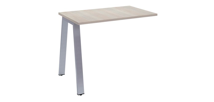 Retour pour bureau manager Ecla de profondeur 100 cm piètement métal