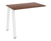 Retour bureau manager noyer 100 x 80 cm, piétement métal - Arch