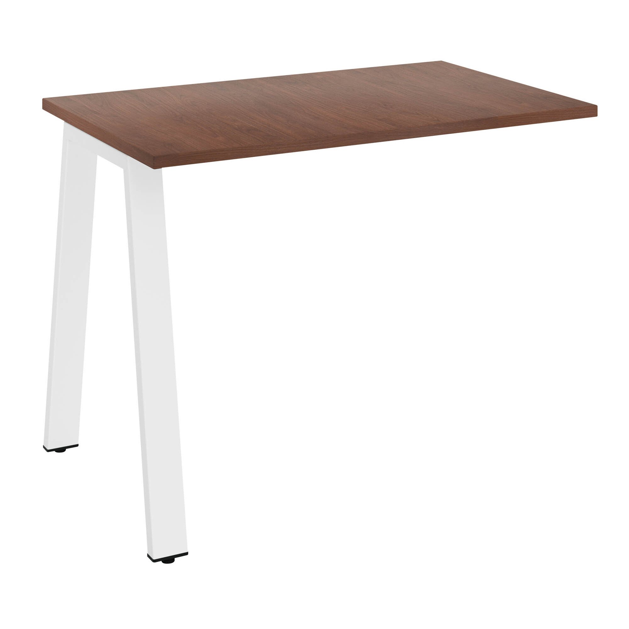 Retour bureau manager noyer 100 x 80 cm, piétement métal - Arch