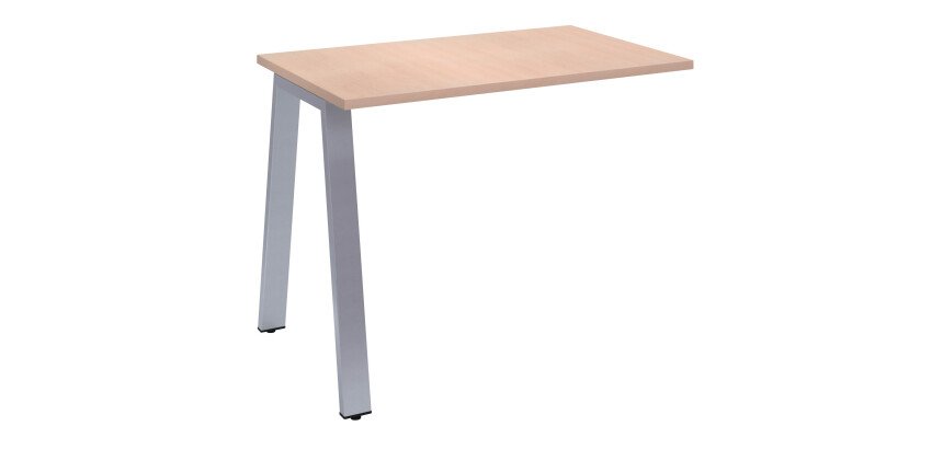 Retour pour bureau manager Ecla de profondeur 100 cm piètement métal