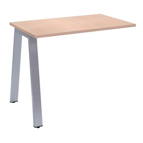 Extensión de mesa manager Ecla 100 x 60 cm roble claro patas metal blancas