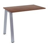 Retour bureau manager noyer 100 x 80 cm, piétement métal - Arch