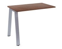 Retour bureau manager noyer 100 x 80 cm, piétement métal - Arch