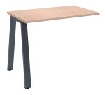 Retour bureau manager chêne clair 100 x 60 cm, piétement métal - Arch