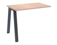 Retour pour bureau manager Ecla de profondeur 100 cm piètement métal