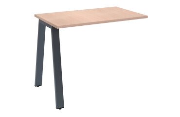 Retour pour bureau manager Ecla de profondeur 100 cm piètement métal