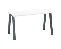 Scrivania dritta Ecla gambe in metallo