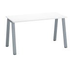 Bureau droit individuel blanc 140 x 60 cm, piétement métal - Arch