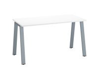 Scrivania dritta Ecla gambe in metallo