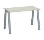 Bureau droit individuel chêne gris 120 x 60 cm, piétement métal - Arch